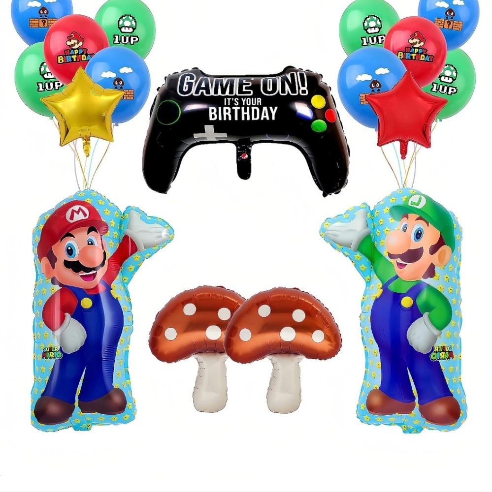 Mari-o Party Balloon Decorations
